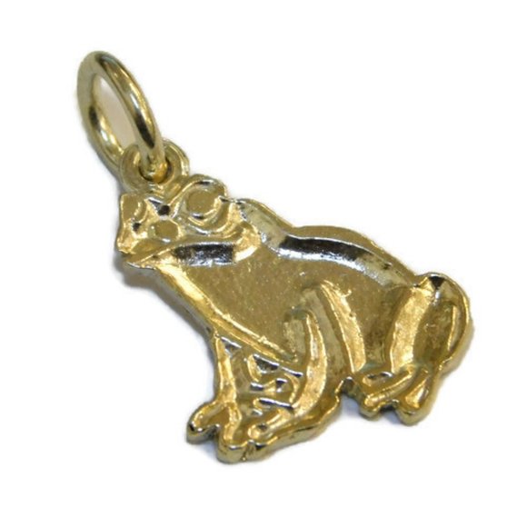 Frog #2 Pendant 14k Yellow Gold!!